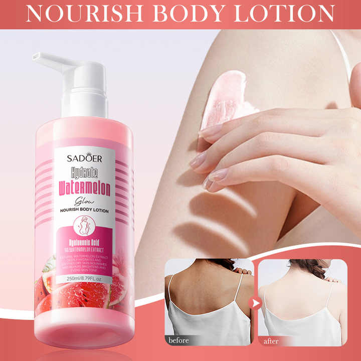 SADOER Watermelon Body Lotion Brightening Niacinamide Body Milk Cream