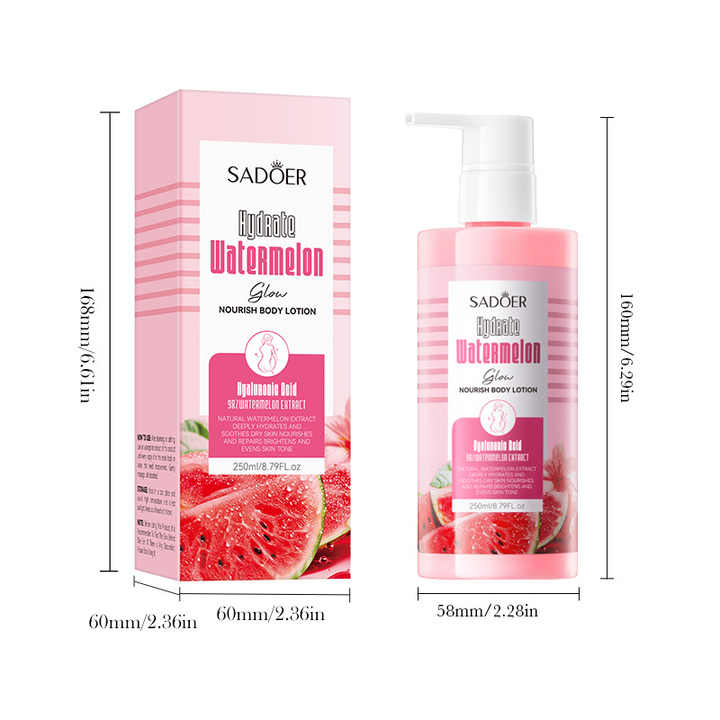 SADOER Watermelon Body Lotion Brightening Niacinamide Body Milk Cream