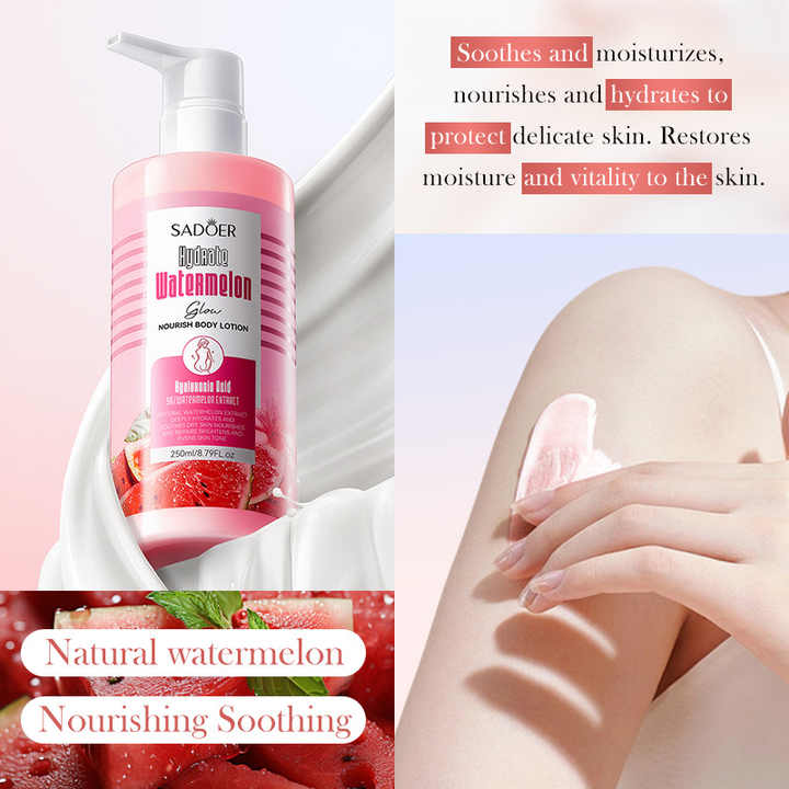 SADOER Watermelon Body Lotion Brightening Niacinamide Body Milk Cream