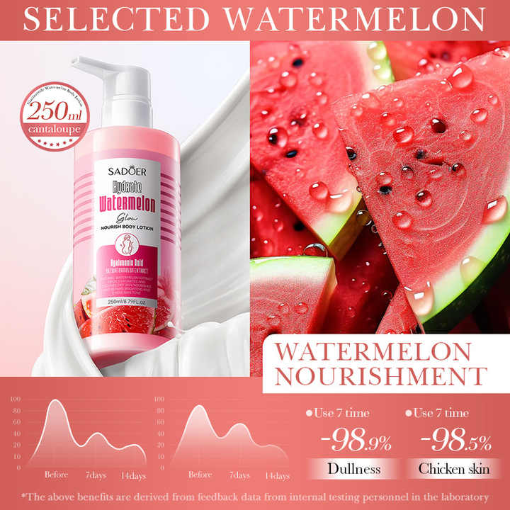 SADOER Watermelon Body Lotion Brightening Niacinamide Body Milk Cream