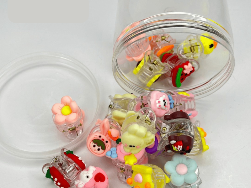 Kids Cartoon Cute Shape Hair Catchers Box - 10 PCS