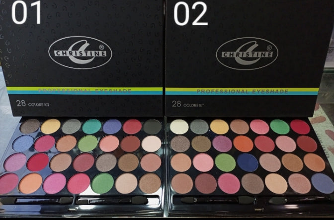 Christine 28 Color ProfessiOnal Velvet Eye Kit