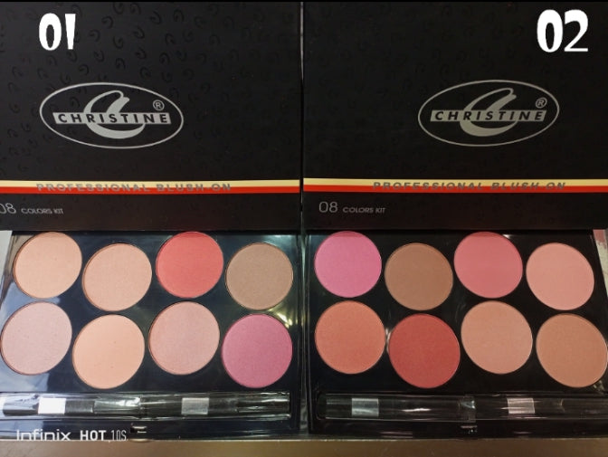 Christine 8 Color Professional BlushOn Kit