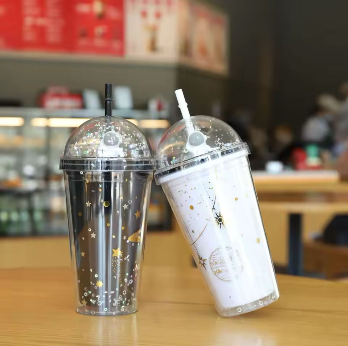 Astronaut Double Layer Starry Sky Printed Tumblers
