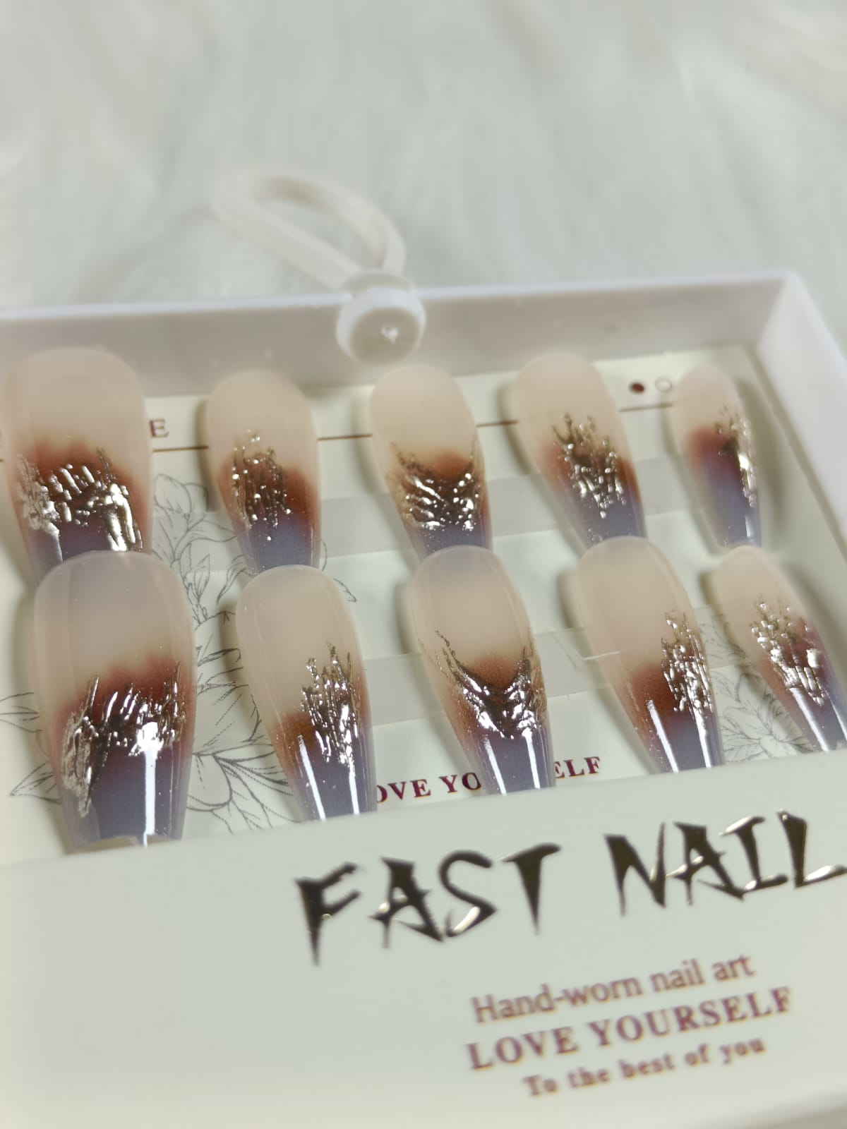 Cat Eye Fake Nails Handmade
