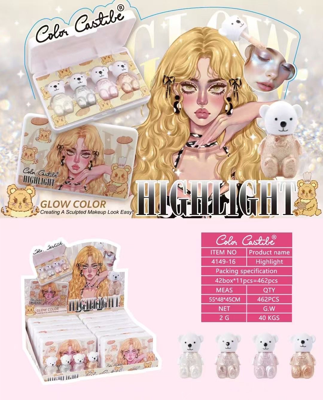 COLOR CASTLE BEAR HIGHLITER GLOSS