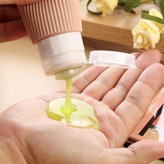 Portable Squeezable Silicone Travel Bottles For Toiletries 4Pcs Set