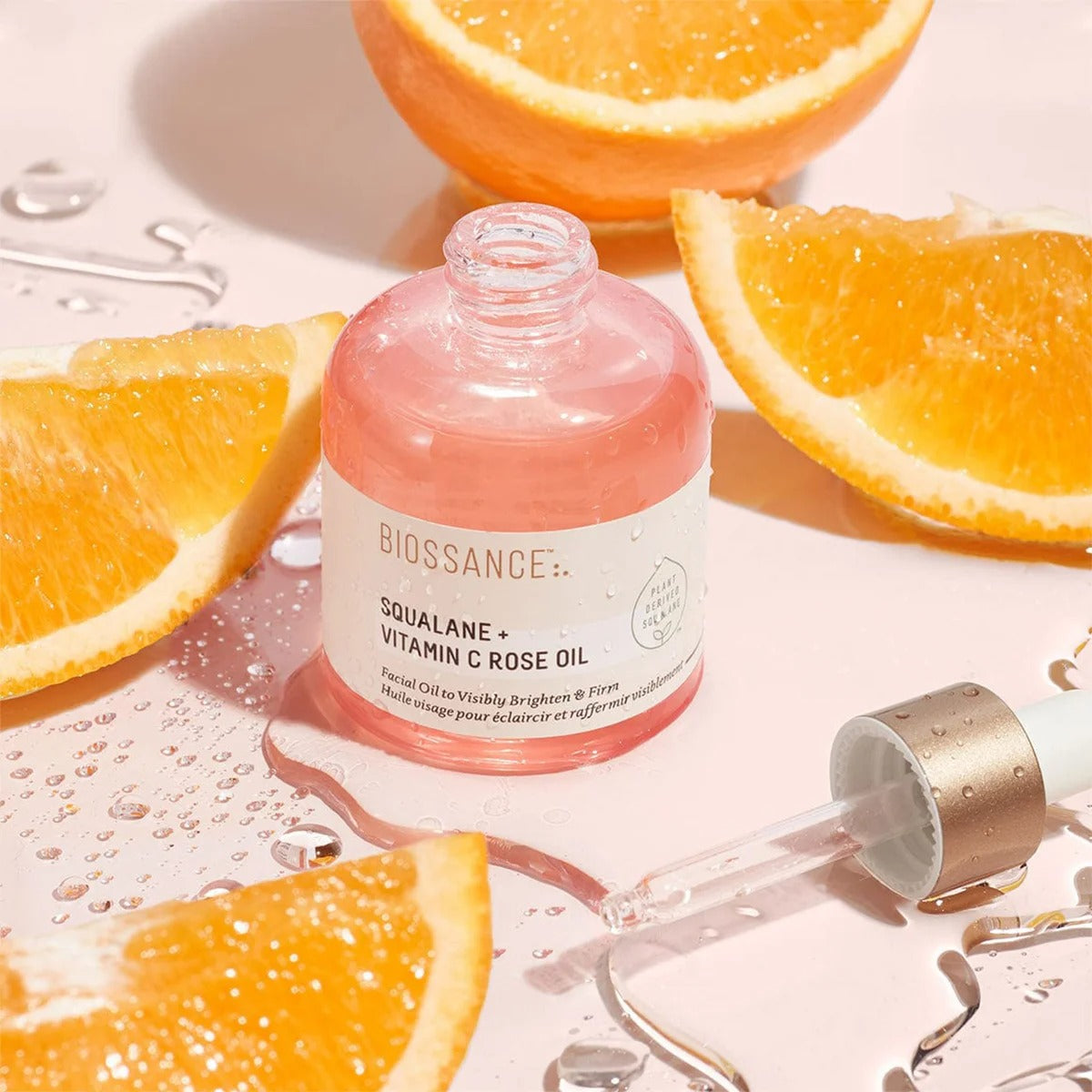 BIOSSENCE Squalane + Vitamin C Rose Oil
