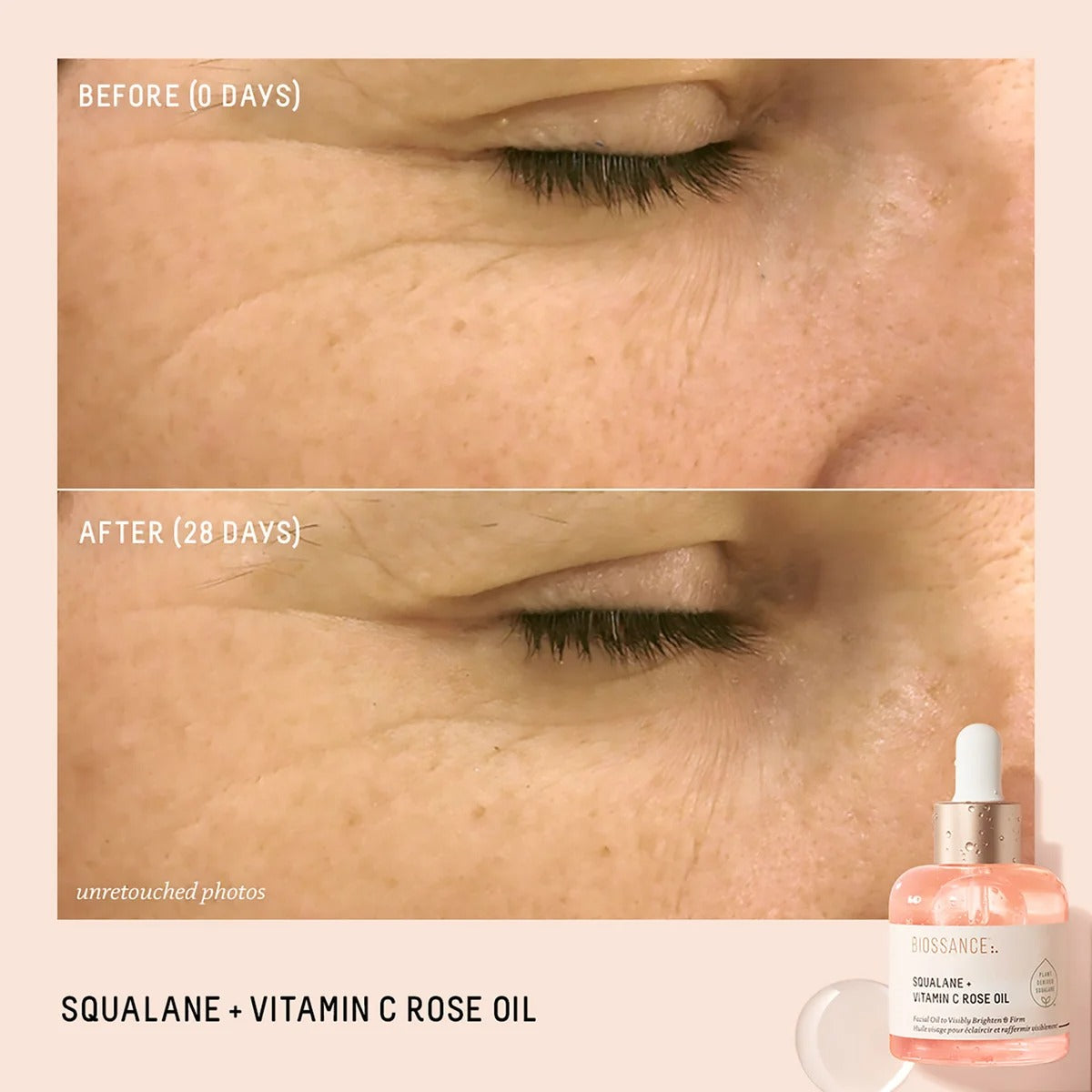 BIOSSENCE Squalane + Vitamin C Rose Oil