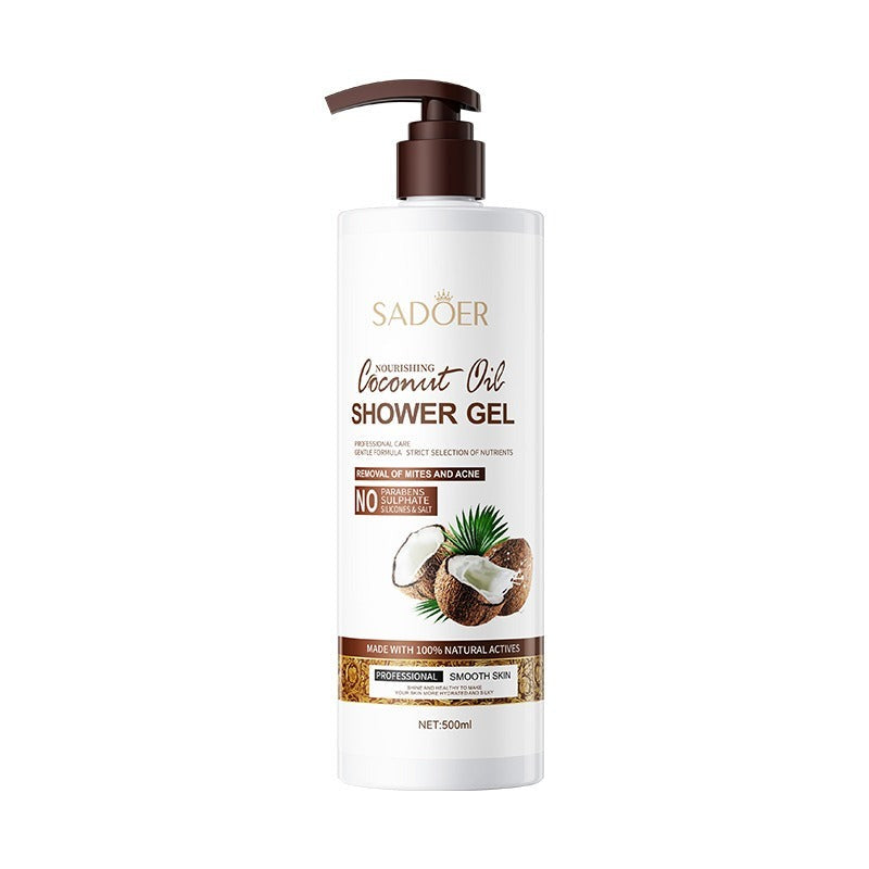 SADOER Nourishing Coconut Oil Shower Gel Amino Acid Fragrance Body Wash 500ml