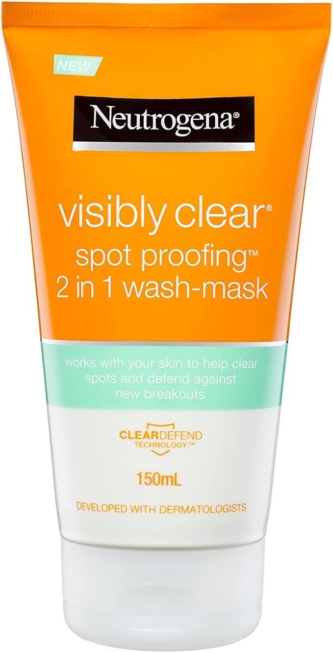 Neutrogena Visible Clear Mask Wash 2 in 1 Oil Free Mask