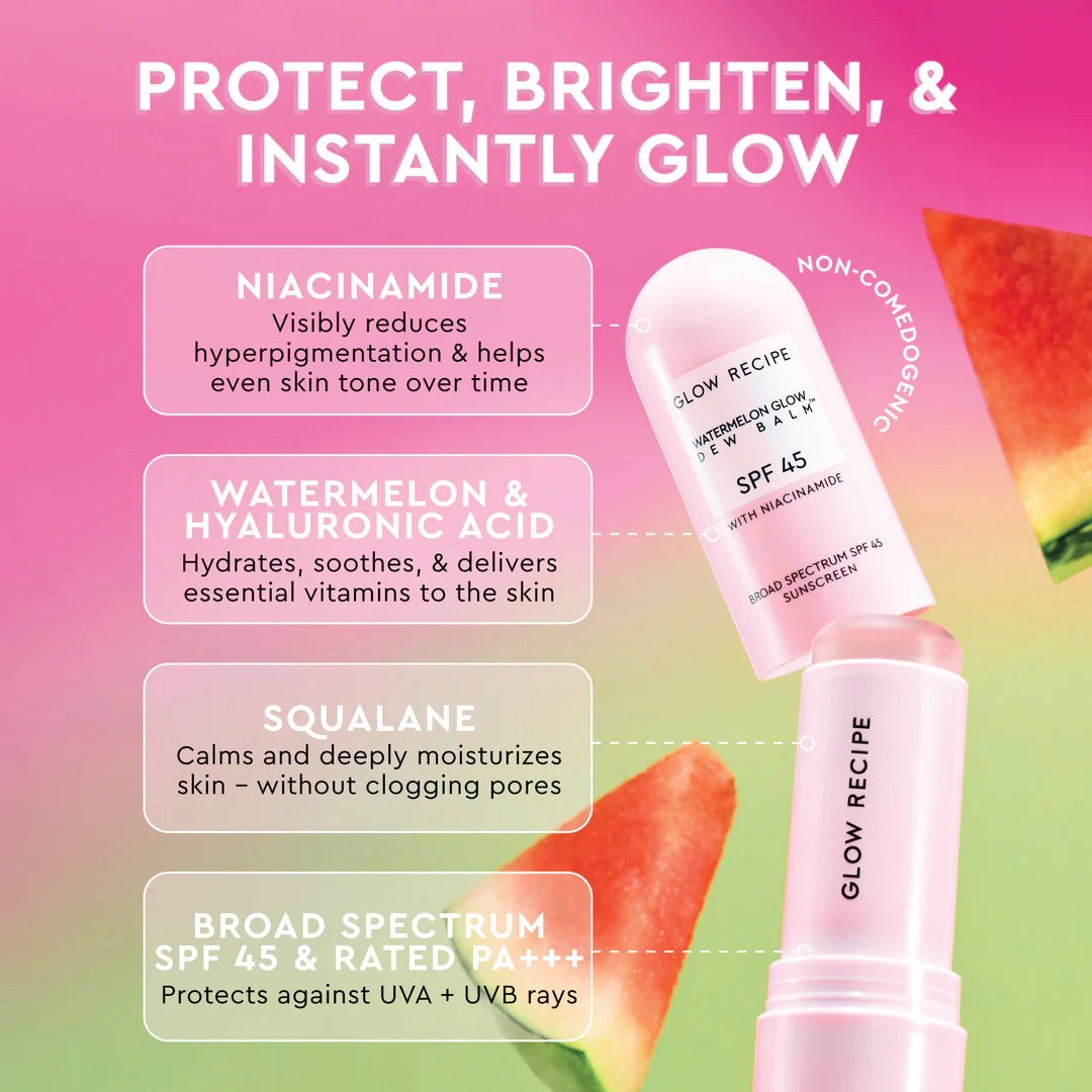 GLOW RECIPE Balm Face Sunscreen Stick- SPF 45