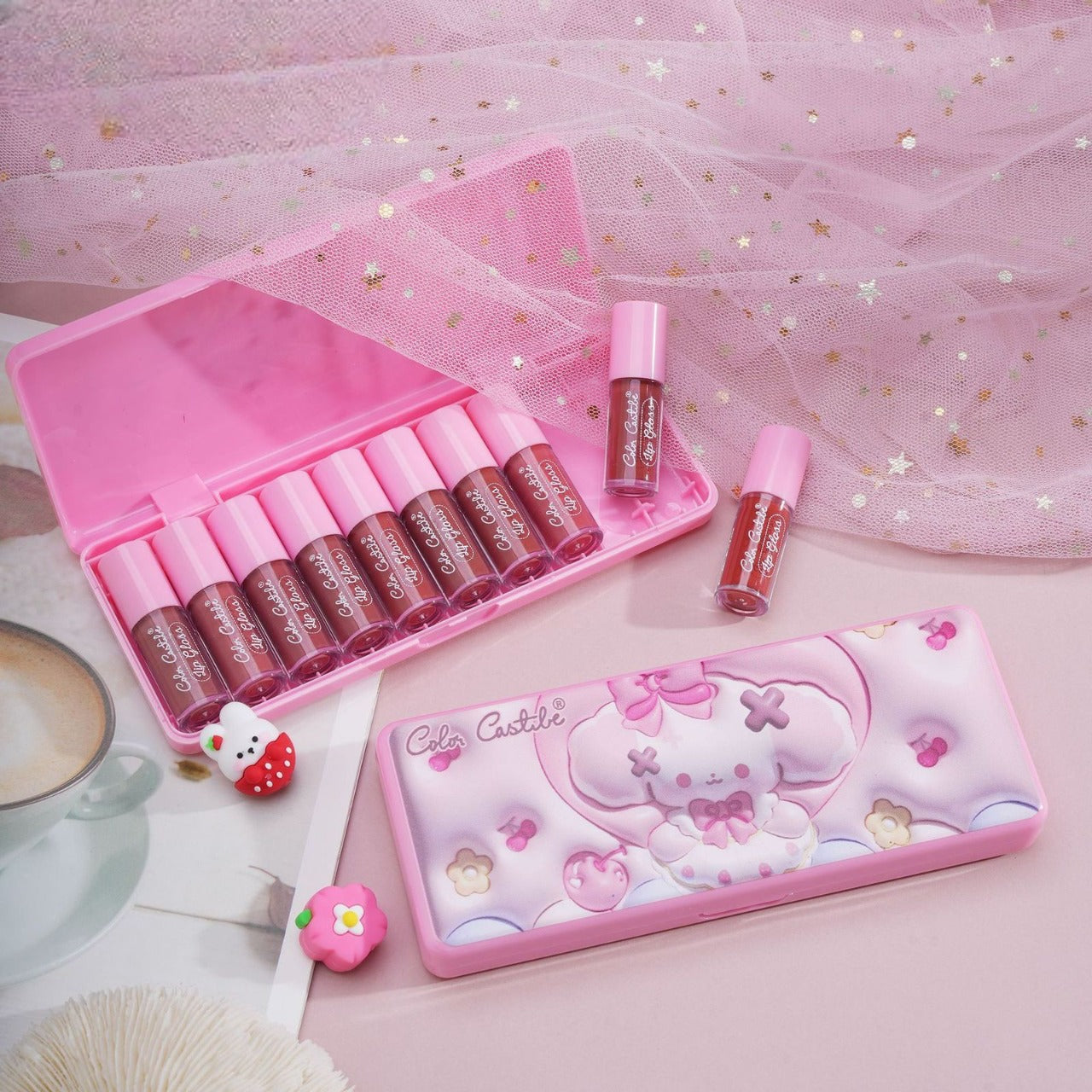 Mini 10 Colors Liquid Lip Gloss, Non Fading Lip Gloss, Water light Lip Gloss Set