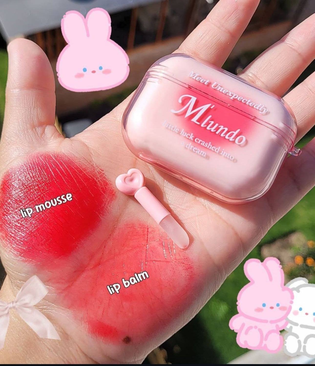 MLUNDO AIRPOD LIP MOUSSE & LIP BALM