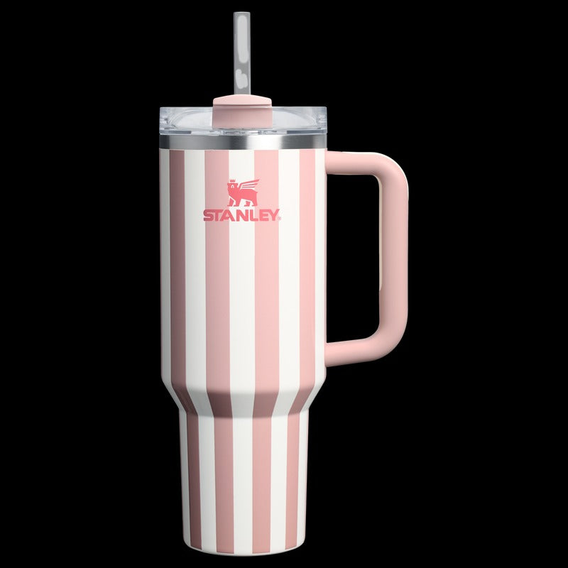 Stanley Quencher H2.0 Tumbler 40 oz -Cabana Stripes Cornflower
