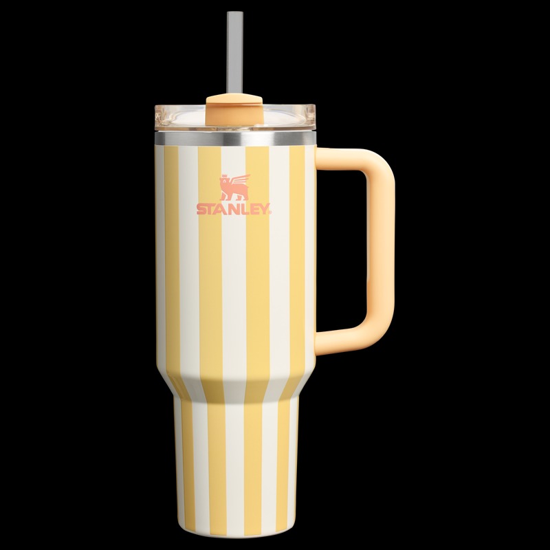 Stanley Quencher H2.0 Tumbler 40 oz -Cabana Stripes Cornflower
