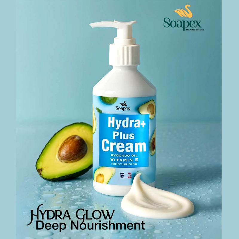 Soapex Hydra+ Avocado Oil & Vitamin E Moisturising Cream - Anti-Aging & Deep Hydration