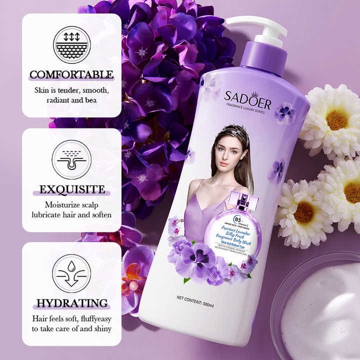 SADOER Perfumed Fragrance Lavender Shower Gel
