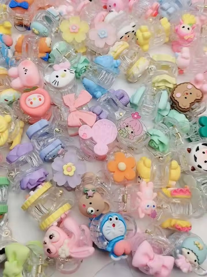 Kids Cartoon Cute Shape Hair Catchers Box - 10 PCS