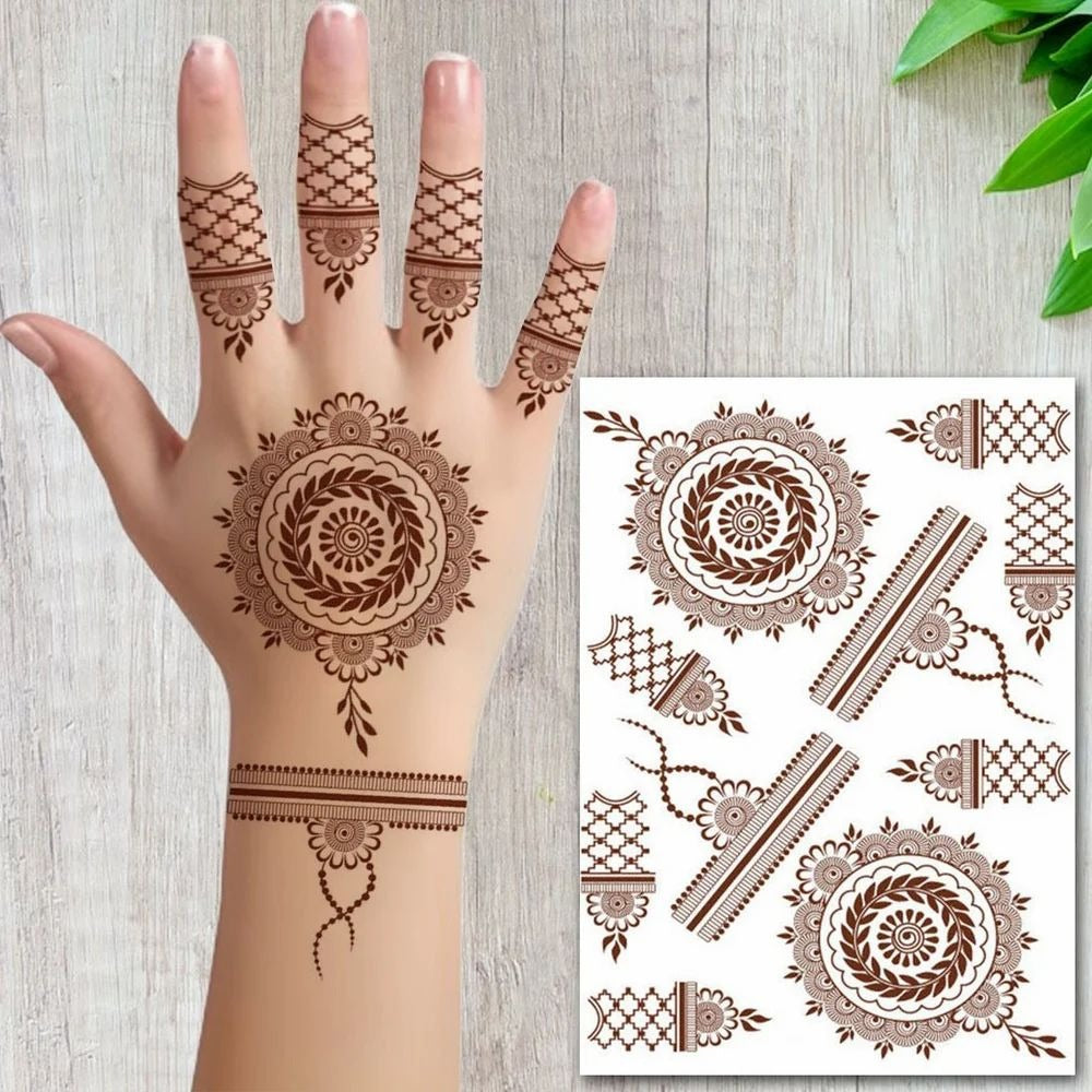 Mehndi Temporary Tattoo (PACK OF 5 RANDOM)