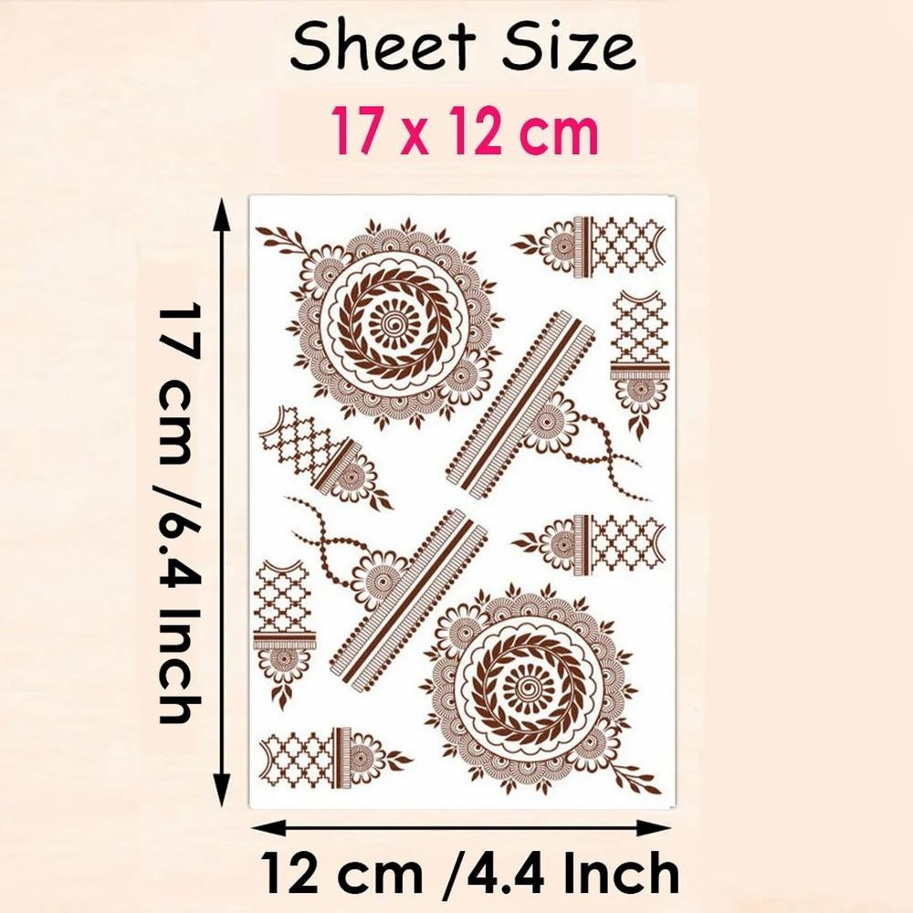 Mehndi Temporary Tattoo (PACK OF 5 RANDOM)