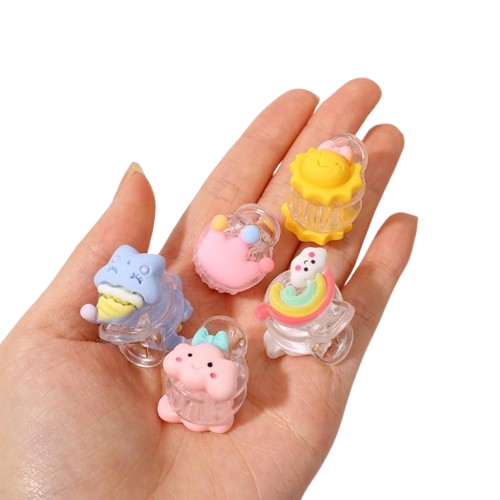 Kids Cartoon Cute Shape Hair Catchers Box - 10 PCS