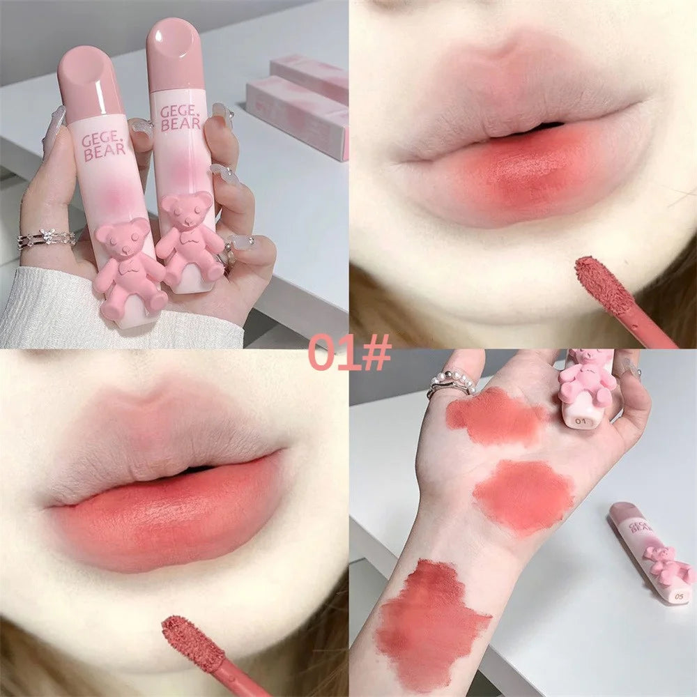 Gege Bear Matte Lip Gloss Lip Mud Milk