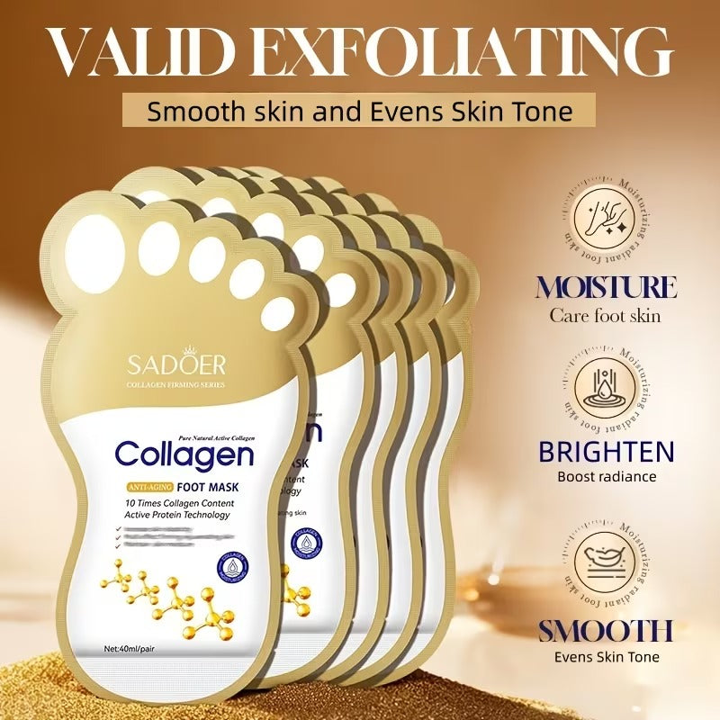 Sadoer Foot Mask, 40Ml/Pair Moisturizing And Firming Foot Mask, Dry Rough Feet, Deep Hydration Foot Care Mask.