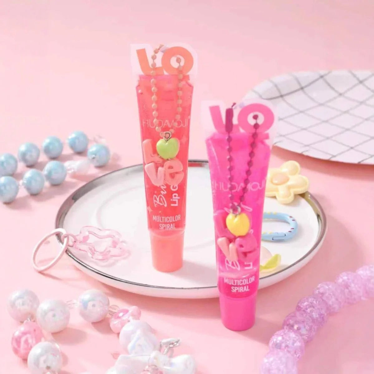 Hudamoji Butterfly Love Multicolor Spiral Lip Gloss