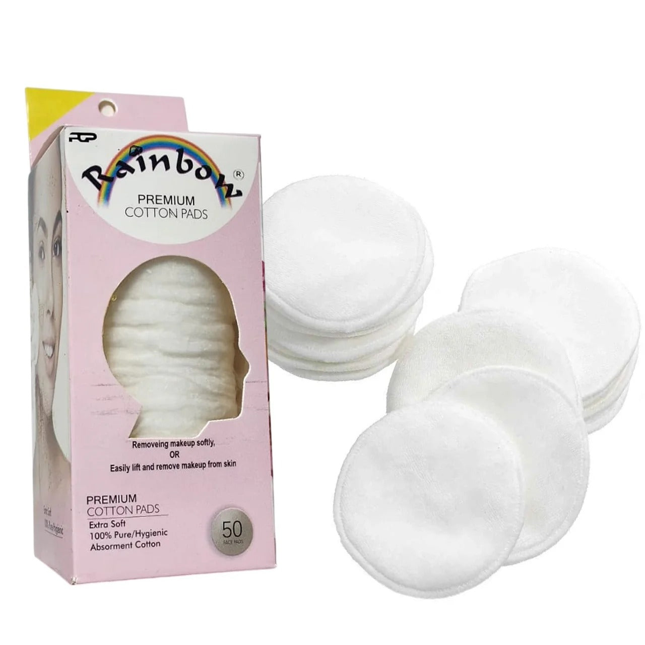 Rainbow Makeup Removal Cotton Pads 50pc