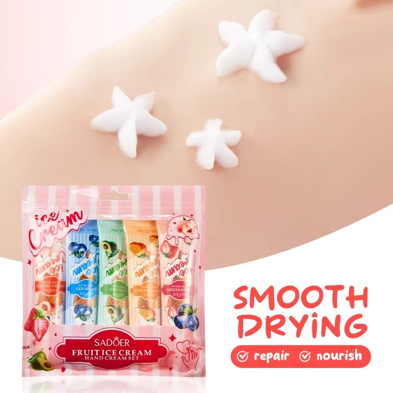 SADOER Plant Fruit Exract Moisturizing Whitening Blueberry Lemon Hand Cream for Dry Hand Skin