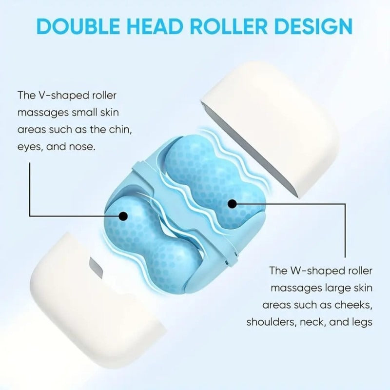 2-in-1 Facial Ice Roller & Body Massager – Double Head for Face, Eyes & Neck
