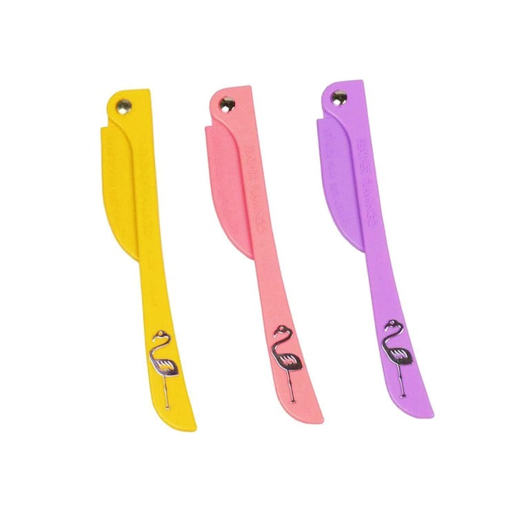 Feather Flamingo Facial Razor – Pack of 3