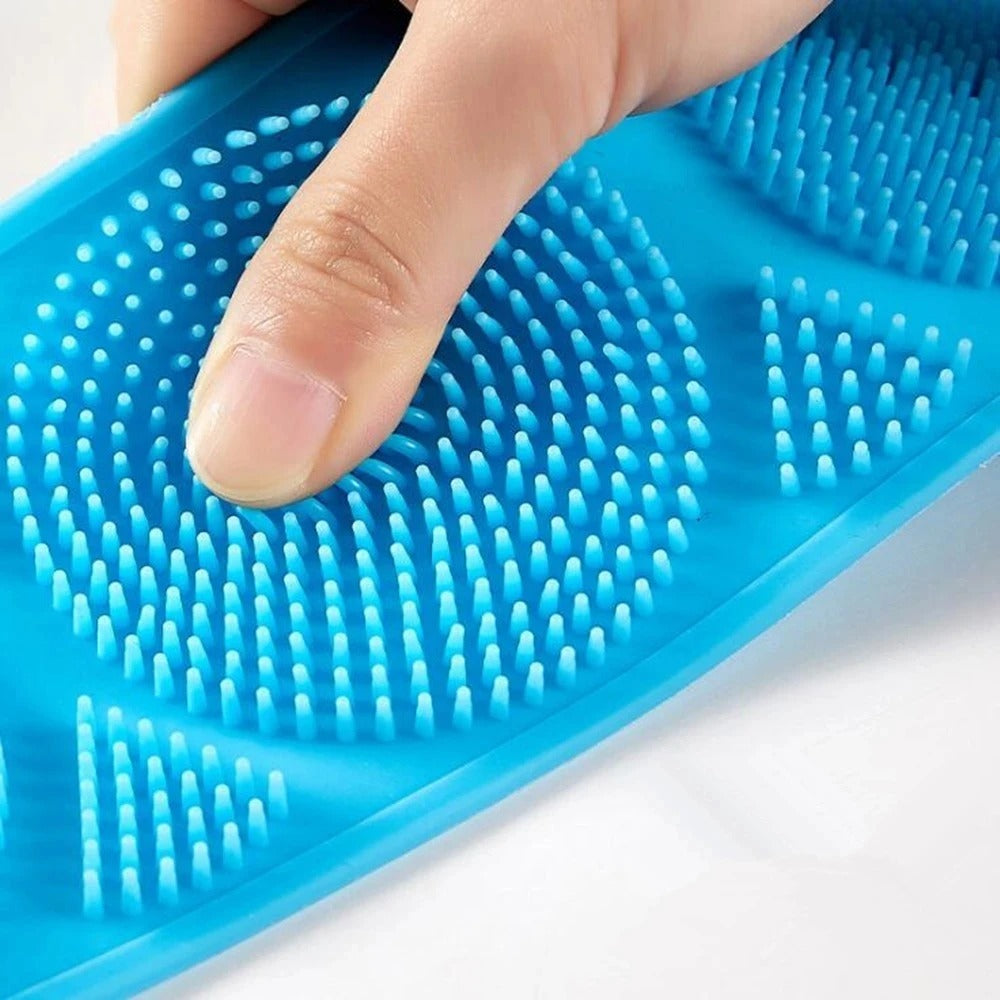 Silicone Bath Belt Body Scrubber – Double-Sided Back Scrubber & Shower Brush