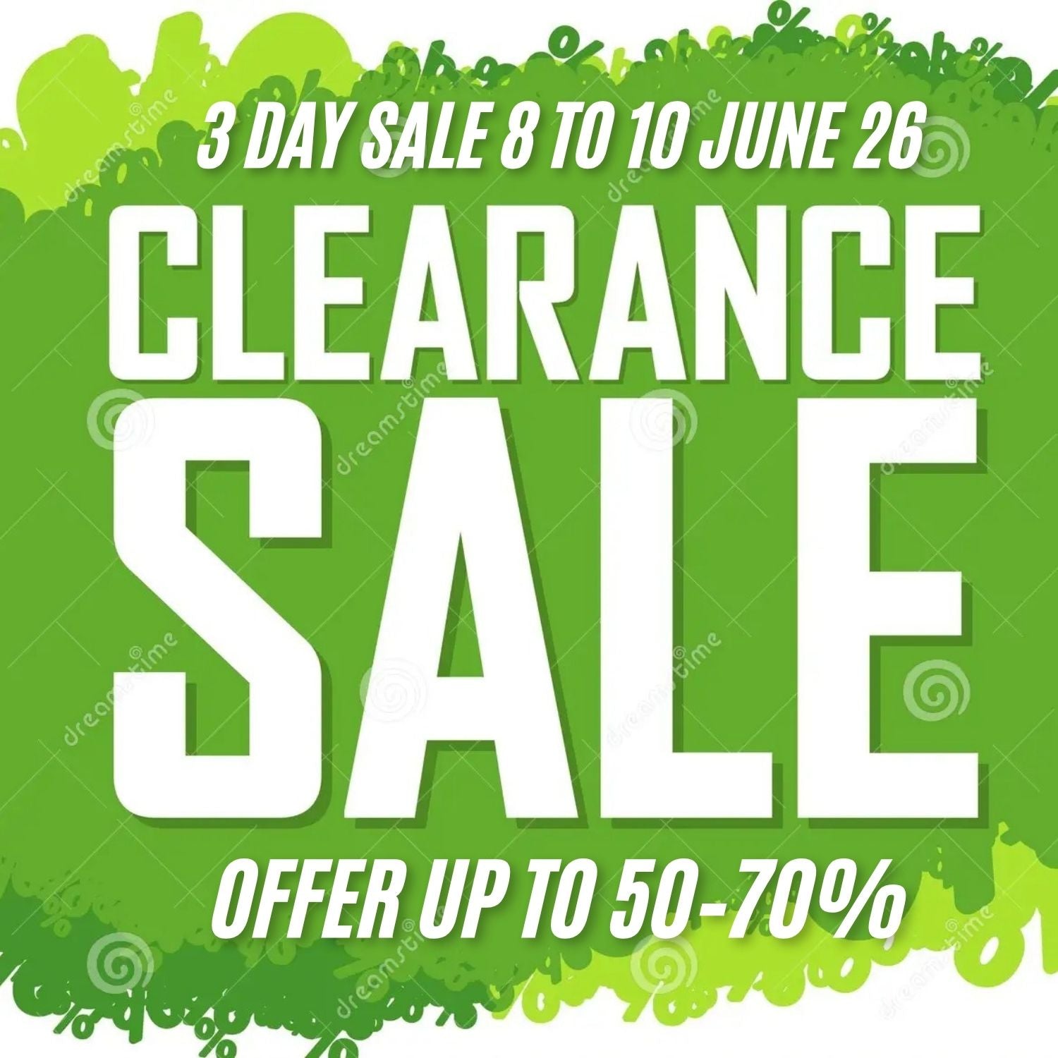 CLEARANCE SALE