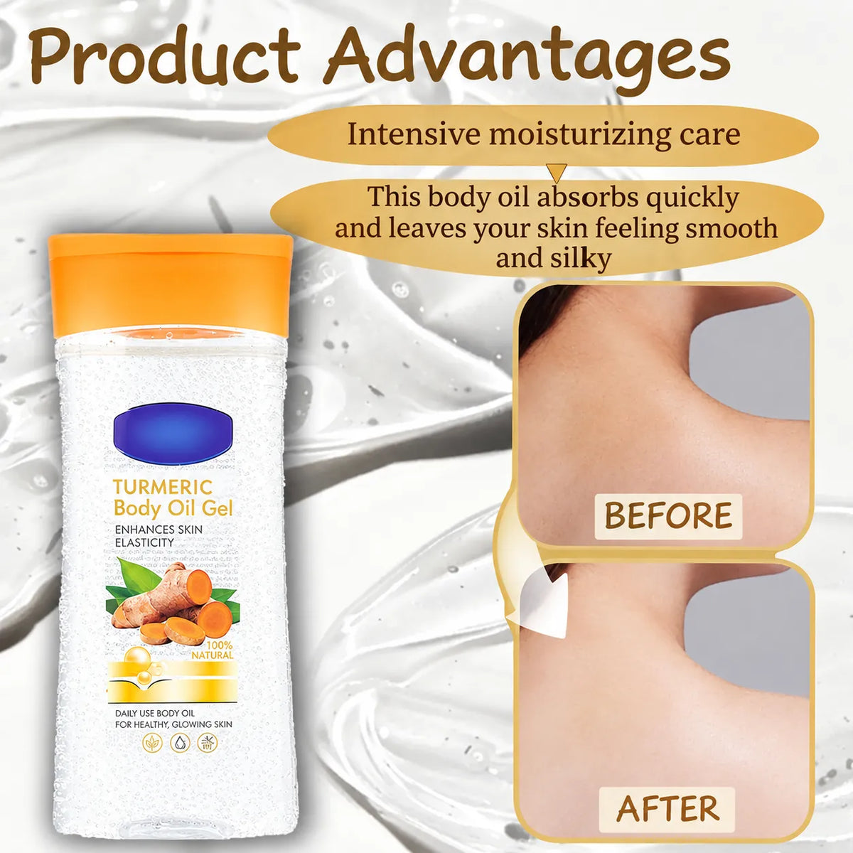 Disaar Turmeric Moisturizing & Brightening Body Oil Gel