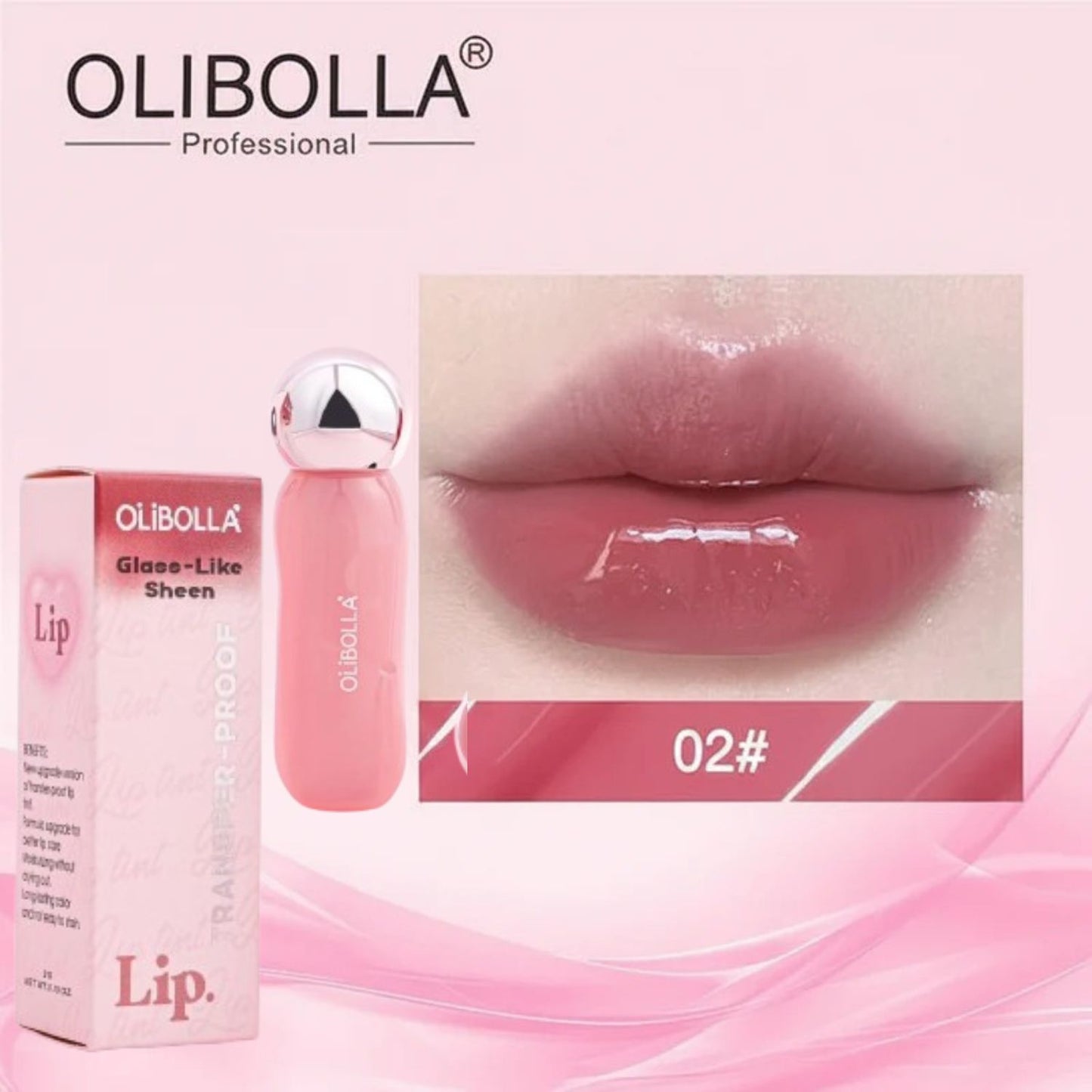 Olibolla Sheen Glass Transfer-Proof Lip Tint Gloss