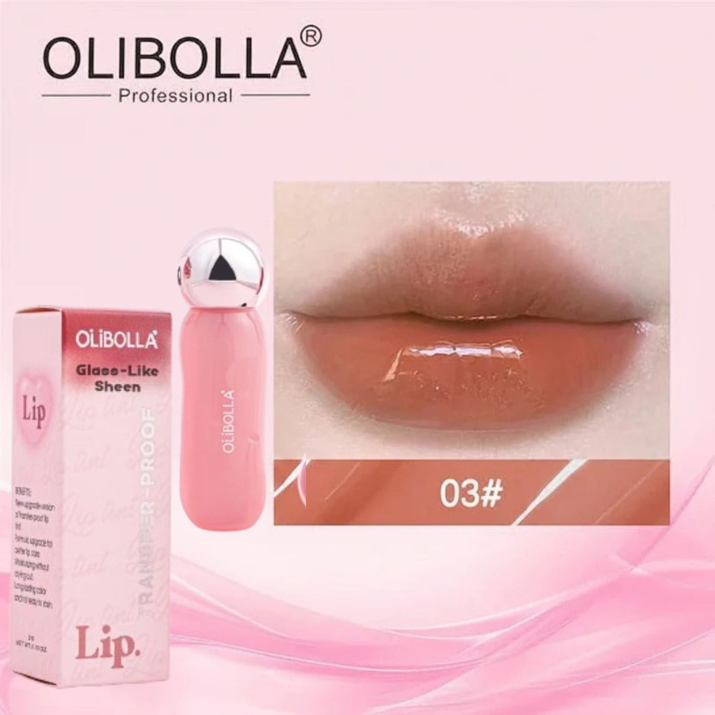 Olibolla Sheen Glass Transfer-Proof Lip Tint Gloss