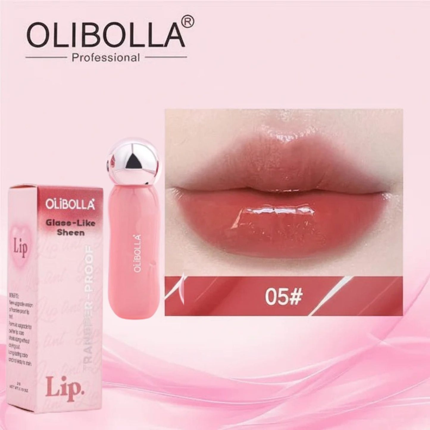 Olibolla Sheen Glass Transfer-Proof Lip Tint Gloss