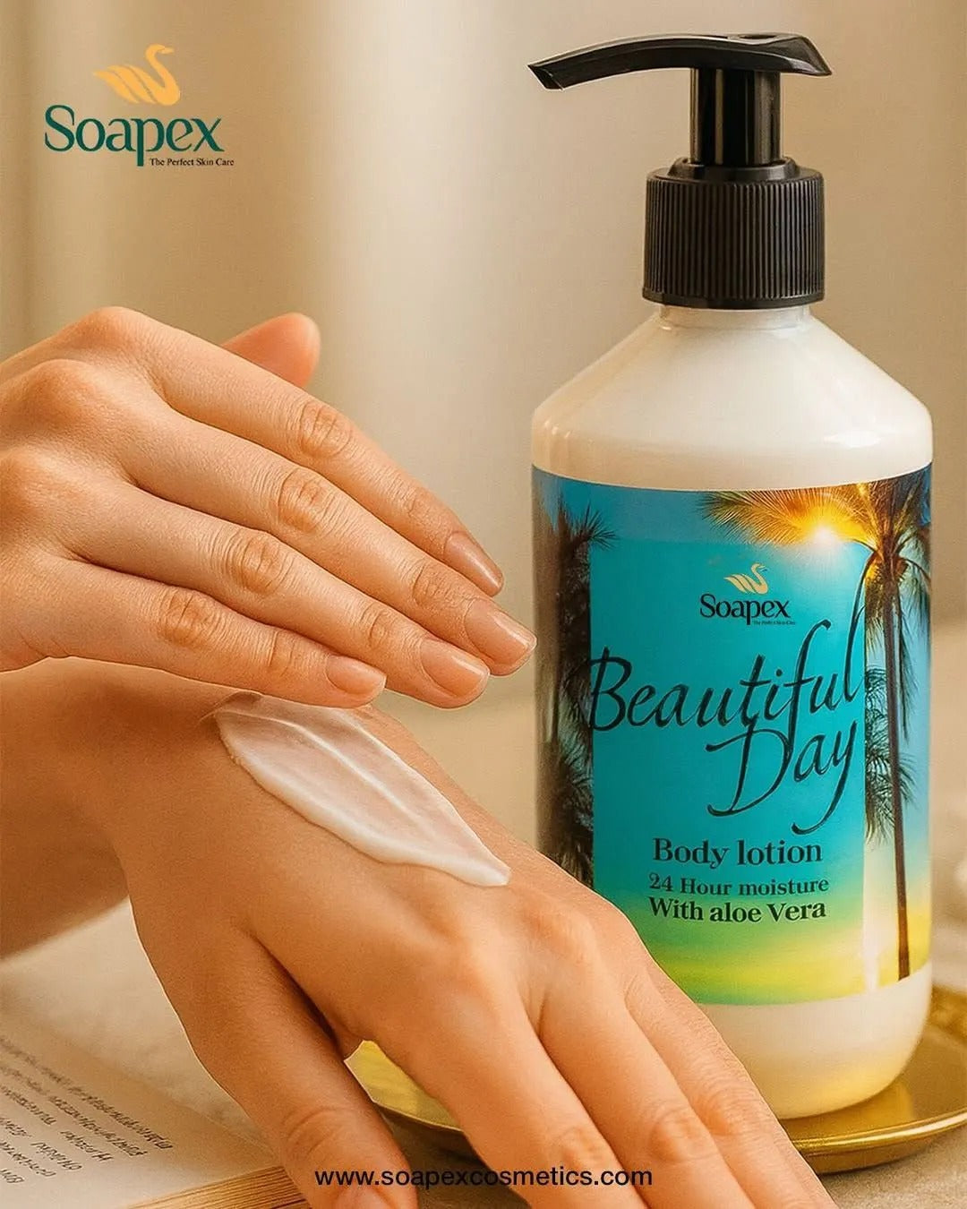 Soapex Fresh Beautiful Day Aleovera Body Lotion 350ml