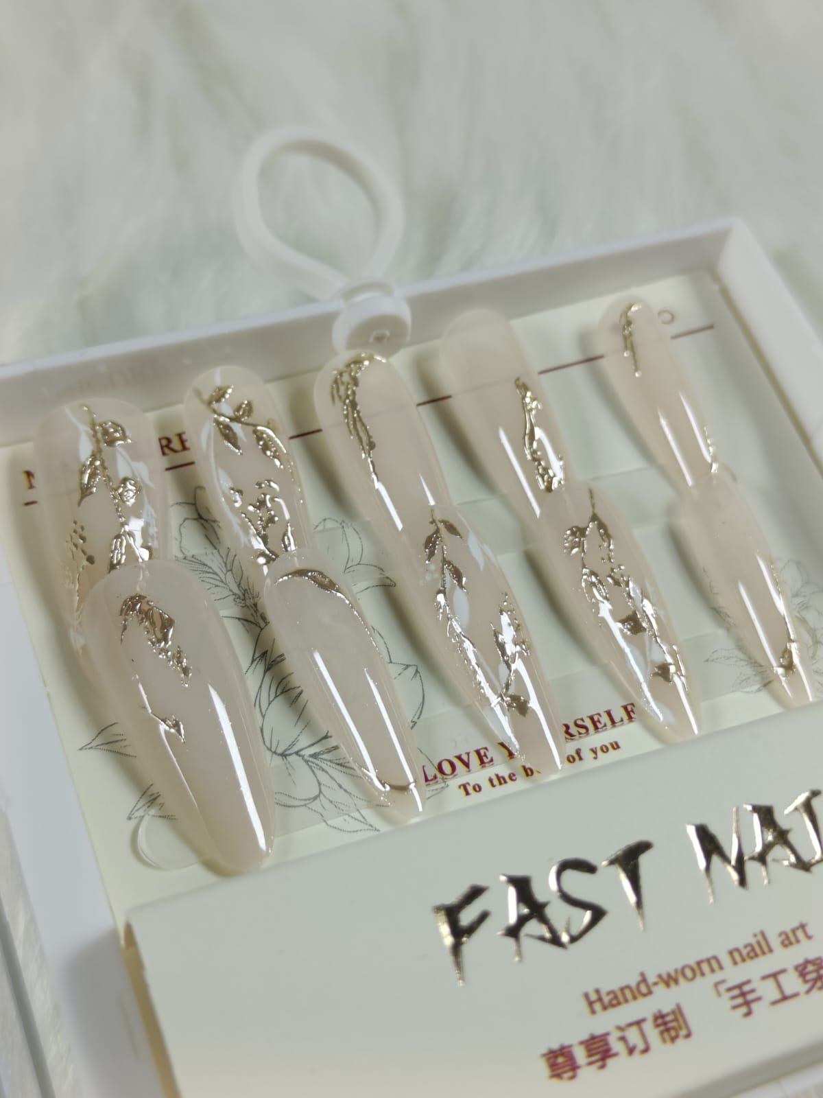 Cat Eye Fake Nails Handmade
