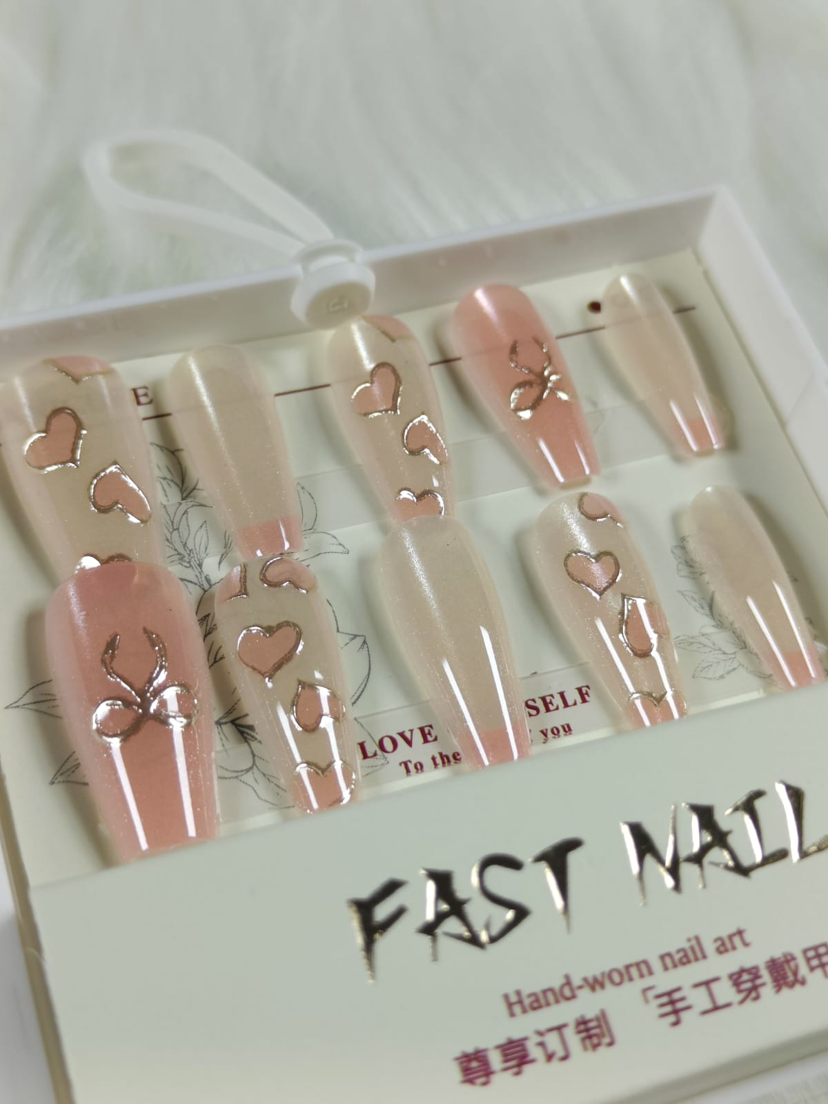 Cat Eye Fake Nails Handmade