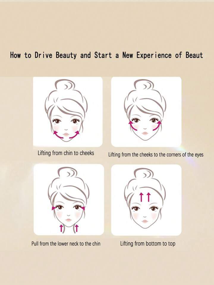 Rechargeable V Shape Face Roller, Portable Facial Toning Device, Electric Face Massager