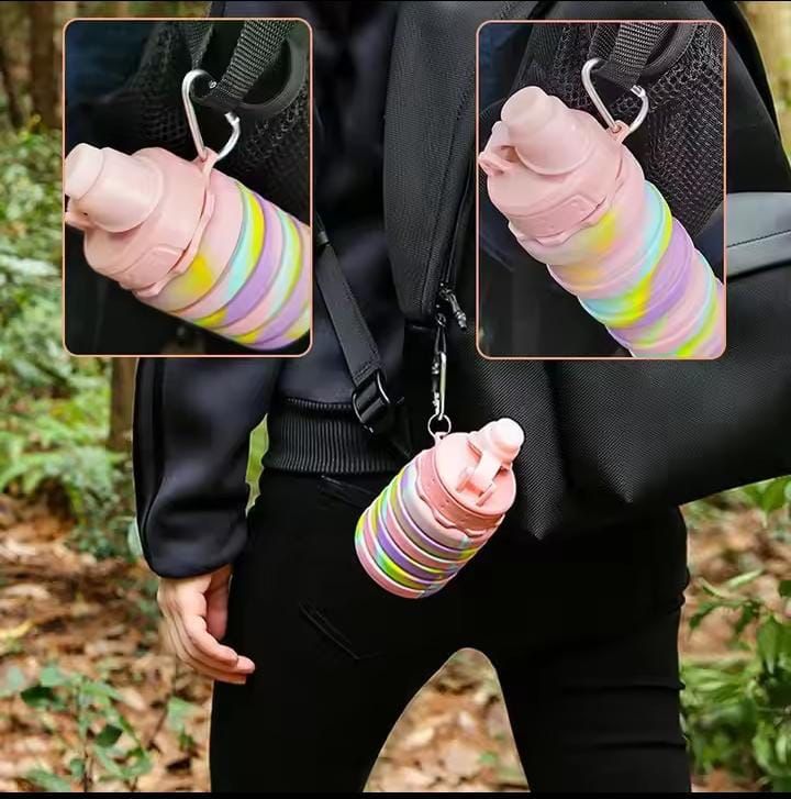 COLLAPSIBLE FOLDING WATER BOTTLE SILICONE MATERIAL