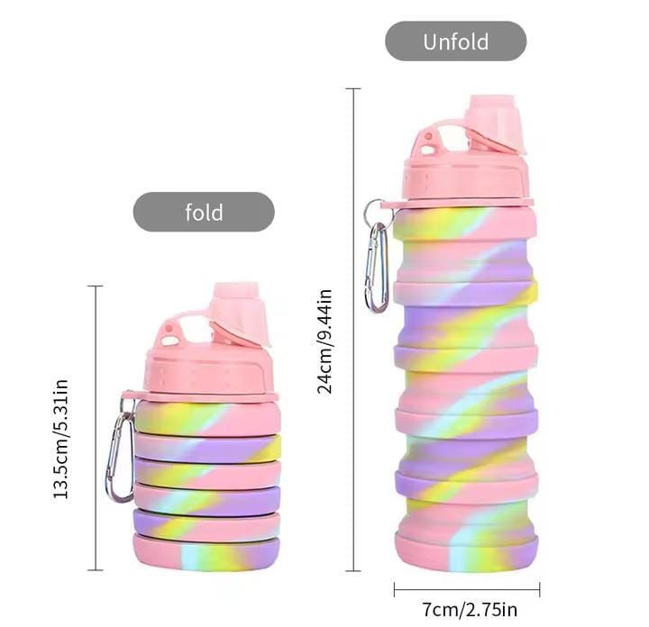 COLLAPSIBLE FOLDING WATER BOTTLE SILICONE MATERIAL