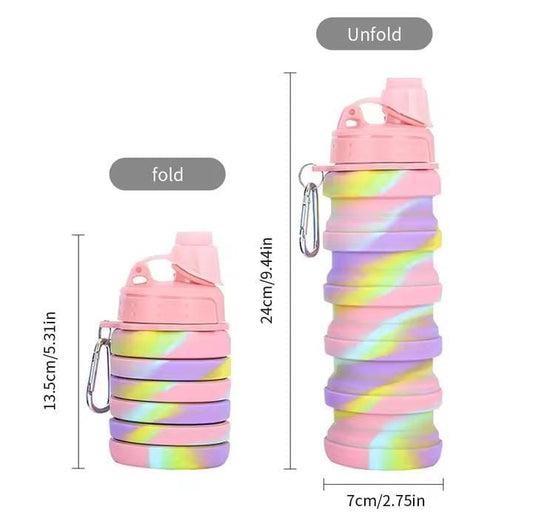 COLLAPSIBLE FOLDING WATER BOTTLE SILICONE MATERIAL