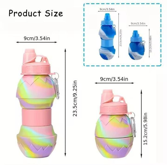 COLLAPSIBLE FOLDING WATER BOTTLE SILICONE MATERIAL