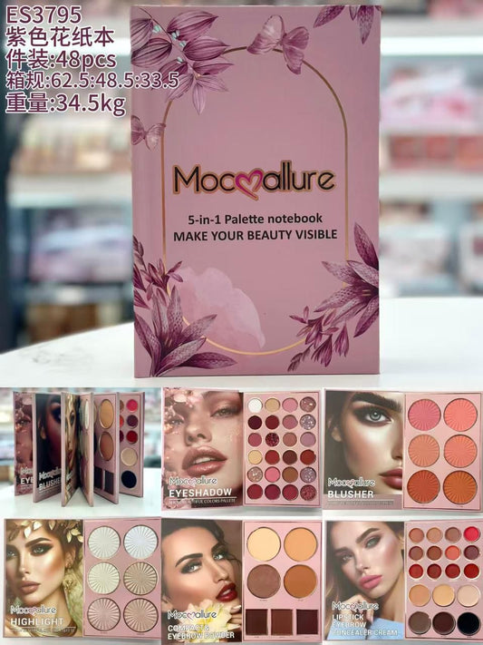Mocullare 5 In 1 Makeup Book Palette With Eyeshadows