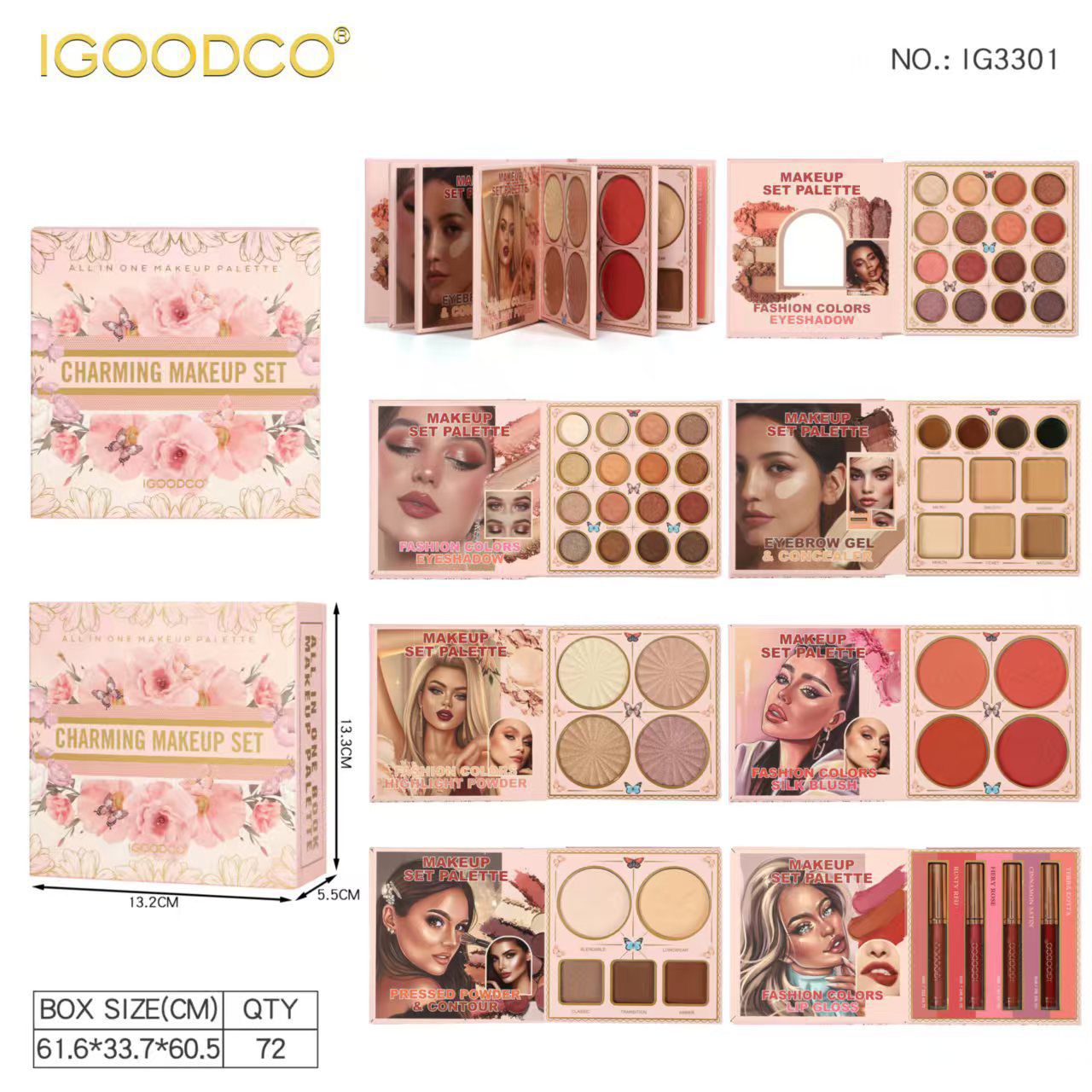 Igoodgo All in One 7 Pages Makeup Book Palette