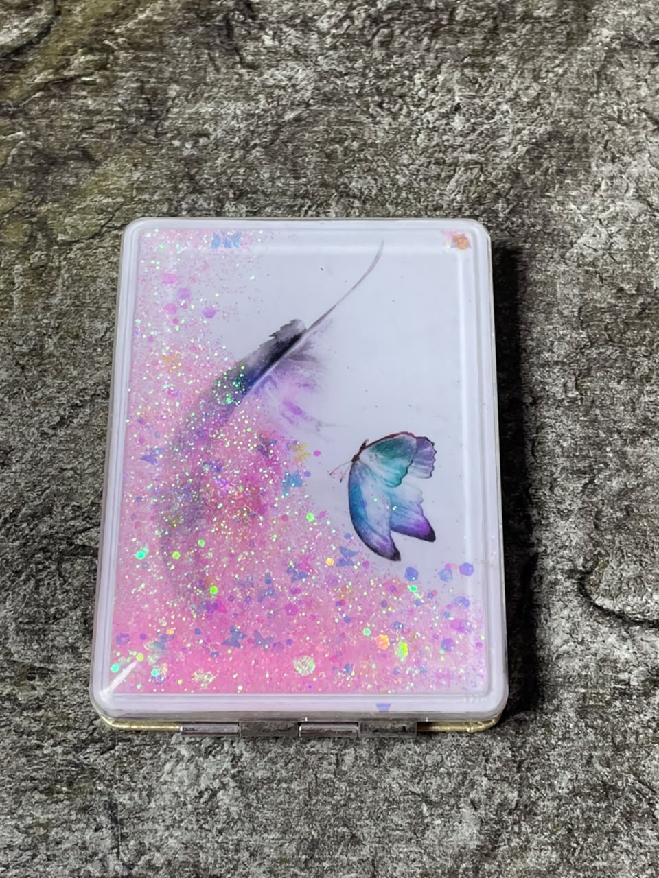 MIRROR WITH GLITTER ONLY 1PC
